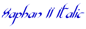 Xaphan II Italic fonte